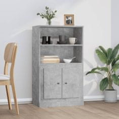 Greatstore Skříň highboard betonově šedá 60x35,5x103,5 cm kompozitní dřevo