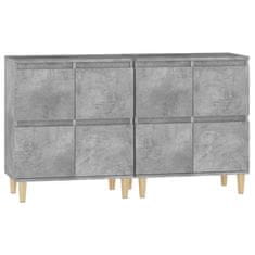 Greatstore Příborníky 2 ks betonově šedé 60 x 35 x 70 cm kompozitní dřevo