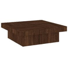Greatstore Konferenční stolek hnědý dub 90 x 90 x 28 cm kompozitní dřevo
