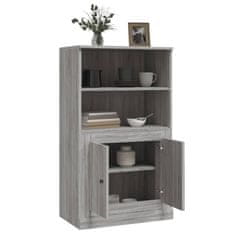 Greatstore Skříň highboard šedá sonoma 60 x 35,5 x 103,5 kompozitní dřevo