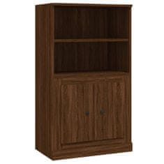 Greatstore Skříň highboard hnědý dub 60 x 35,5 x 103,5 kompozitní dřevo