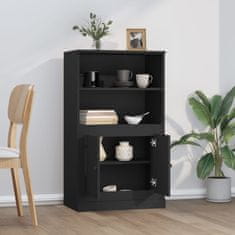 Greatstore Skříň highboard černá 60 x 35,5 x 103,5 kompozitní dřevo