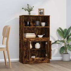 Greatstore Skříň highboard kouřový dub 60 x 35,5 x 103,5 kompozitní dřevo