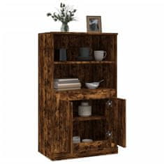 Greatstore Skříň highboard kouřový dub 60 x 35,5 x 103,5 kompozitní dřevo