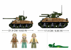 Sluban WWII M38-B1110 M4A3(76W) Americký střední tank 2v1 M38-B1110