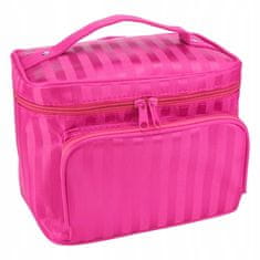 INNA Toaletní taška Make Up Bag Make Up Bag Toaletní taška Cestovní taška Travelcosmetic s rukojetí Kosmetické pouzdro v růžová