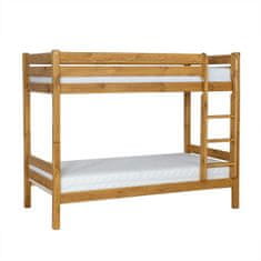 eoshop Dětská patrová postel LK736, 90x200, borovice, vosk (Barva dřeva: Bělená vosk)