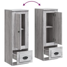 Greatstore Skříň highboard šedá sonoma 36 x 35,5 x 103,5 kompozitní dřevo