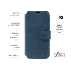 FIXED Kožené pouzdro typu kniha ProFit pro Samsung Galaxy A55 5G, modré