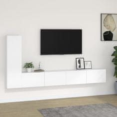 Greatstore 3dílný set TV skříněk bílý kompozitní dřevo