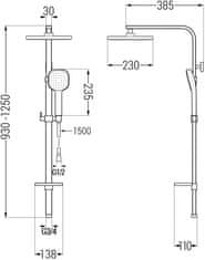 Mexen Q33 chrom sprchový sloup (798333395-00)