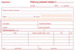 Baloušek Příjmový pokladní doklad i pro podvojné účetnictví - A6 / nečíslovaný 50 listů / NCR / PT030