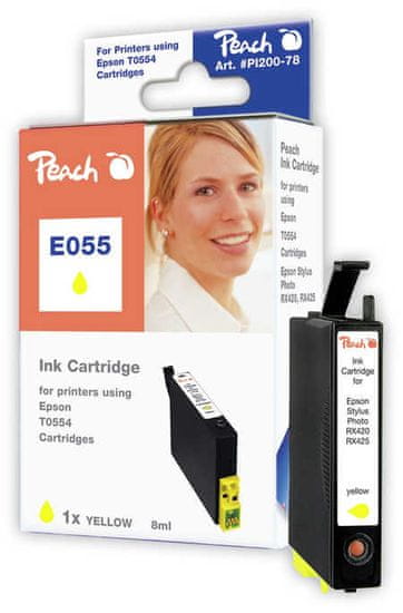 Peach PEACH Epson Stylus Photo E055, RX420, yellow, T0554