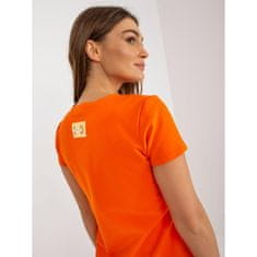 RUE PARIS Dámské šaty s volánem RUE PARIS oranžové WN-SK-648.07_398378 S