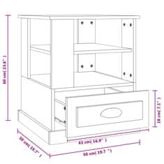 Greatstore Odkládací stolek kouřový dub 50 x 50 x 60 cm kompozitní dřevo