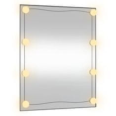 Vidaxl Nástěnné zrcadlo s LED osvětlením 50 x 60 cm sklo obdélníkové