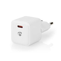 Nedis síťová nabíječka USB-C, 20W, 3A, PD Power Delivery, bílá (WCMPD20W100WT)