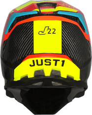 JUST 1 HELMETS Moto přilba JUST1 J22C ADRENALINE carbon červeno/modro/fluo žlutá XS