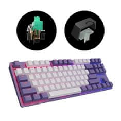 Dark Project Klávesnice One KD87A Violet/White - G3MS Sapphire, RGB, ENG