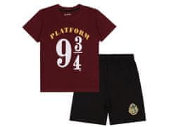 sarcia.eu Harry Potter Platform 9 3/4 chlapecké pyžamo , chlapecké letní pyžamo Burgundsko černé 9 let 134 cm