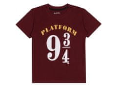 sarcia.eu Harry Potter Platform 9 3/4 chlapecké pyžamo , chlapecké letní pyžamo Burgundsko černé 9 let 134 cm