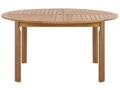 Beliani Akátový zahradní stůl světlé dřevo 150 cm TOLVE