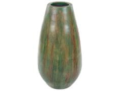 Beliani Terakotová dekorativní váza 48 cm zelená/hnědá AMFISA