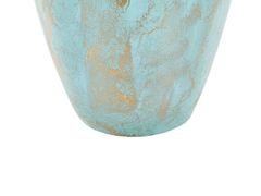 Beliani Terakotová dekorativní váza 45 cm modrá/zlatá DIKAJA