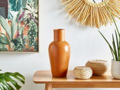 Beliani Terakotová dekorativní váza 37 cm oranžová KARFI