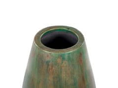 Beliani Terakotová dekorativní váza 48 cm zelená/hnědá AMFISA