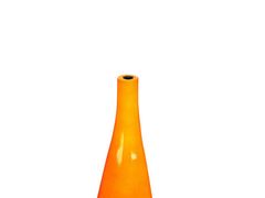 Beliani Terakotová váza na květy 50 cm oranžová SABADELL