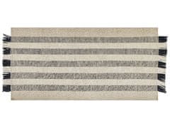 Beliani Vlněný koberec 80 x 150 cm černý/krémově bílý TACETTIN