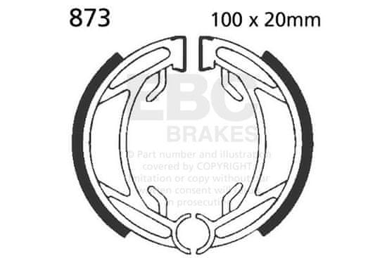 EBC Sada brzdových čelistí EBC 873 873