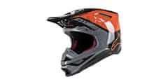 Alpinestars přilba SUPERTECH S-M8 TRIPLE, ALPINESTARS (oranžová/šedá/černá) (Velikost: L) 8301219-4184