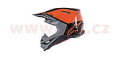 Alpinestars přilba SUPERTECH S-M8 TRIPLE, ALPINESTARS (oranžová/šedá/černá) (Velikost: L) 8301219-4184