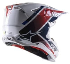 Alpinestars přilba SUPERTECH S-M10 CARBON META2, ALPINESTARS (bílá/červená/modrá lesklá) 2023 (Velikost: XL) 8300222-2378