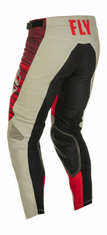 Fly Racing kalhoty KINETIC WAWE, FLY RACING - USA 2022 (světle šedá/červená) (Velikost: 30) 375-532