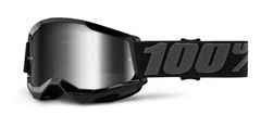 100% STRATA 2, 100% brýle černé, zrcadlové stříbrné plexi, dětské 50032-00001