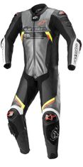 Alpinestars jednodílná kombinéza MISSILE V2 IGNITON, TECH-AIR kompatibilní, ALPINESTARS (metalická šedá/černá/žlutá/červená fluo, vel. 58) (Velikost: 46) 3150222-9135