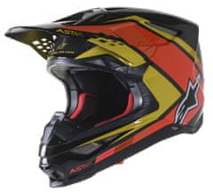 Alpinestars přilba SUPERTECH S-M10 CARBON META2, ALPINESTARS (černá/žlutá/oranžová lesklá) (Velikost: XS) 8300222-1549