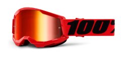100% STRATA 2, 100% brýle červené, zrcadlové červené plexi, dětské 50521-251-03