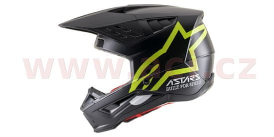 Alpinestars přilba S-M5 COMPASS, ALPINESTARS (matná černá/žlutá fluo) 2023 (Velikost: XL) 8303220-1559