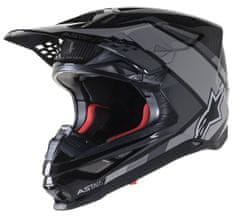 Alpinestars přilba SUPERTECH S-M10 CARBON META2, ALPINESTARS (černá/šedá lesklá) (Velikost: M) 8300222-1195