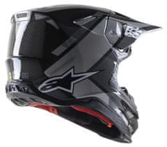 Alpinestars přilba SUPERTECH S-M10 CARBON META2, ALPINESTARS (černá/šedá lesklá) (Velikost: M) 8300222-1195