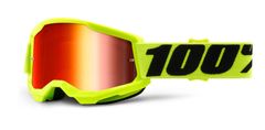 100% STRATA 2, 100% brýle žluté, zrcadlové červené plexi, dětské 50521-251-04