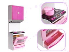 InnoVibe Velká růžová kuchyňka s lednicí a příslušenstvím pro panenky