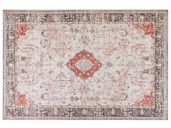 Beliani Bavlněný koberec 200 x 300 cm červený/béžový ATTERA