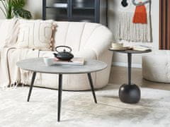 Beliani Konferenční stolek s betonovým efektem šedý/černý EFFIE