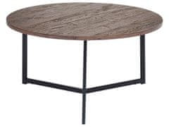 Beliani Konferenční stolek tmavé dřevo/černý TIPPO