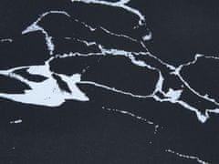 Beliani Konferenční stolek s mramorovým efektem černý BERNIE